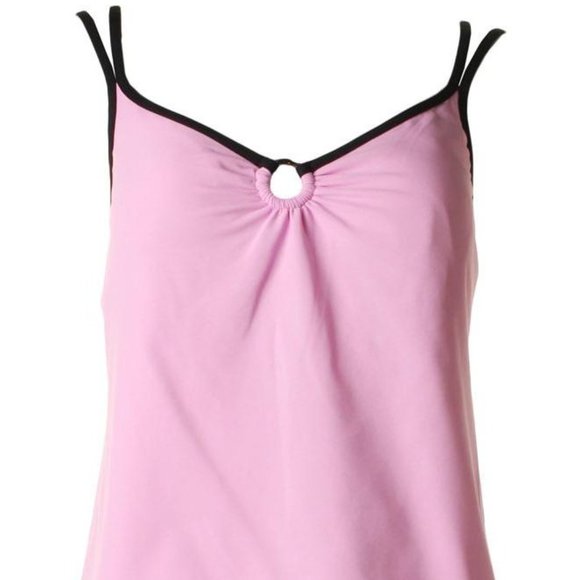MAINSTREAM Pink Black Tankini - Size 14 - Picture 2 of 8